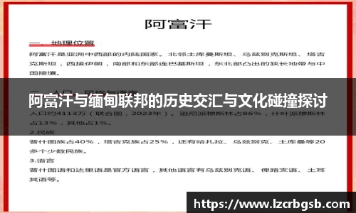 阿富汗与缅甸联邦的历史交汇与文化碰撞探讨